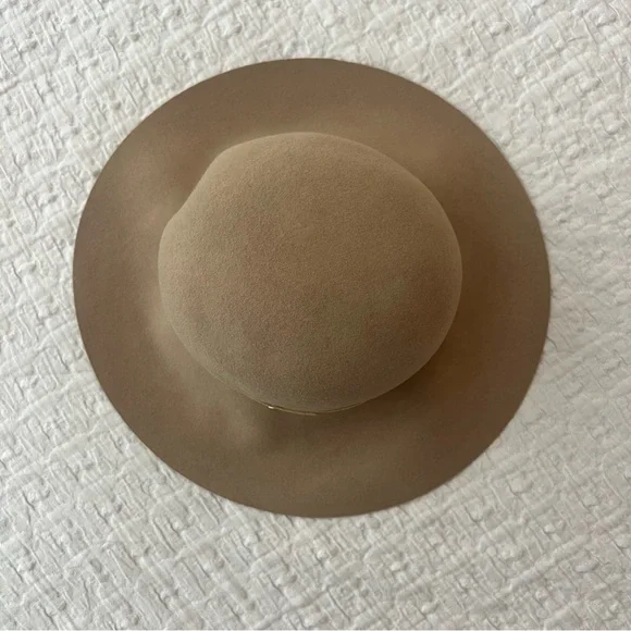 Rag & Bone Wool Tan Floppy Brim Hat Women display picture 1